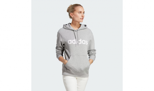 Adidas Essentials Linear Hoodie Damen - BLACK/RUNWHT/RED,||