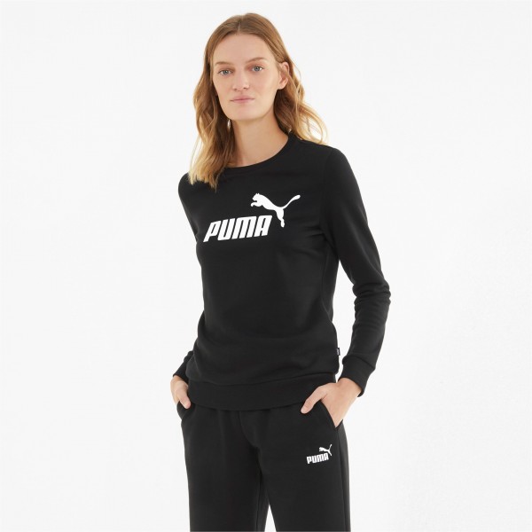 Puma Essentials Logo Sweatshirt Damen - PUMA BLACK-NRGY RED-PUMA WHITE,||
