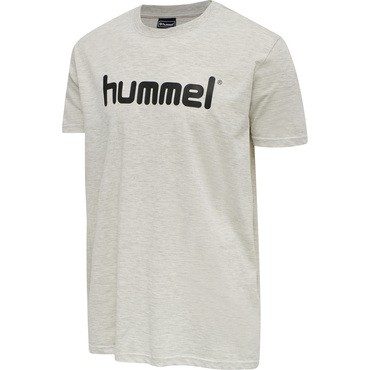Hummel GO Cotton Logo T-Shirt - EGRET MELANGE,||