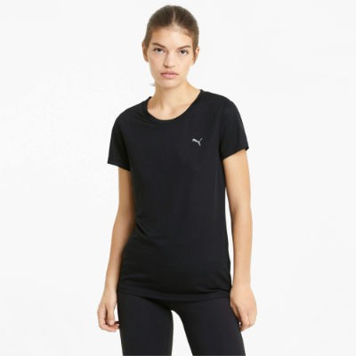 Puma Performance T-Shirt Damen - PUMA BLACK-NRGY RED-PUMA WHITE