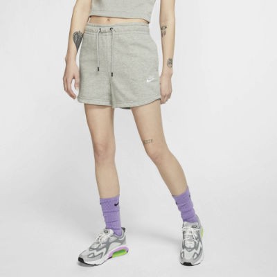 Nike Sportswear-Shorts Damen - DK GREY HEATHER/WHITE