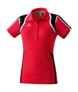 Razor Line Poloshirt women - red/black/white