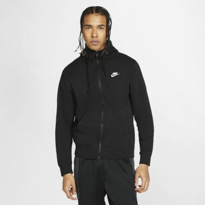 Nike Kapuzenjacke Sportswear Club Fleece Hoody - BLACK/WHITE