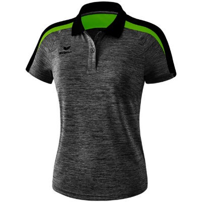Erima Liga Line 2.0 Poloshirt Function Damen - greymelange/black/green gecko