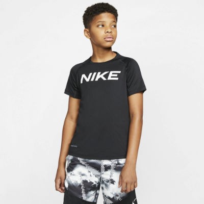 Nike T-Shirt Pro Kinder - BLACK/WHITE