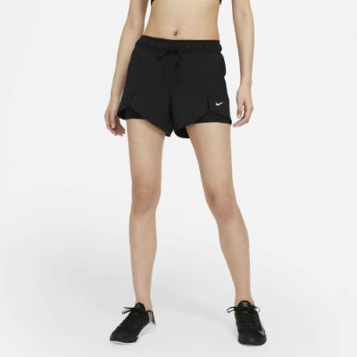 Nike Flex Essential 2-in-1-Shorts Damen - BLACK/BLACK/BLACK/WHITE,||