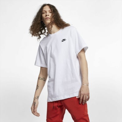 Nike T-Shirt Sportswear Herren - WHITE/WHITE-GUM LIGHT BROWN-BL,||