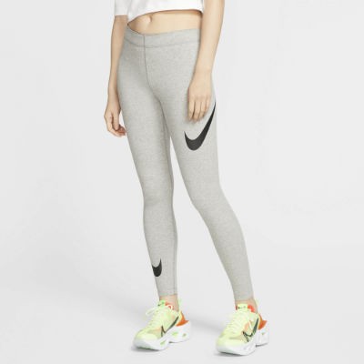 Nike Sportswear Leg-A-See Swoosh Leggings - DK GREY HEATHER/WHITE